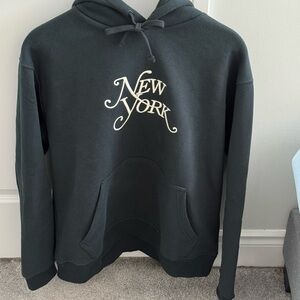 Zara Black Hoodie with New York Design
